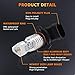 OXILAM 9145 9140 H10 LED Fog Light Bulbs Super Bright 2600 Lumens CSP Chipset for Fog Lights or DRL Replacement 6000K Xenon White (Pack of 2)