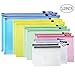 APLANET 12pcs 6-Sized Zipper Folder Mesh Document Pouches Storage Zipper Bag (6 Colors), Office Supplies, Travel Storage Bags