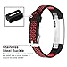 iGK Silicone Replacement Bands Compatible for Fitbit Alta and Fitbit Alta HR, Newest Adjustable Sport Strap Smartwatch Fitness Wristbands Silicone Red