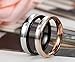 Flongo Men's Womens Forever Love Stainless Steel Ring Couples Valentine Wedding Engagement Promise Band