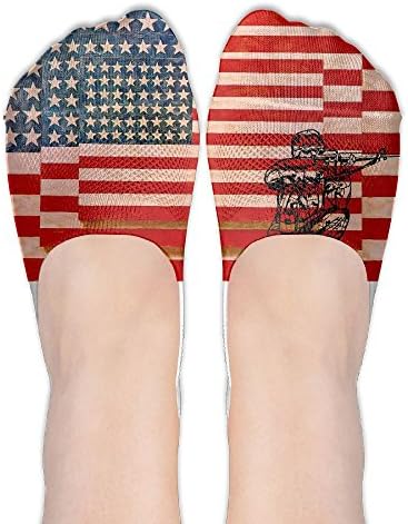 USA America Guns No Show Liner Boot Socks Non Slip Boat Liner Socks Summer Socks For Women