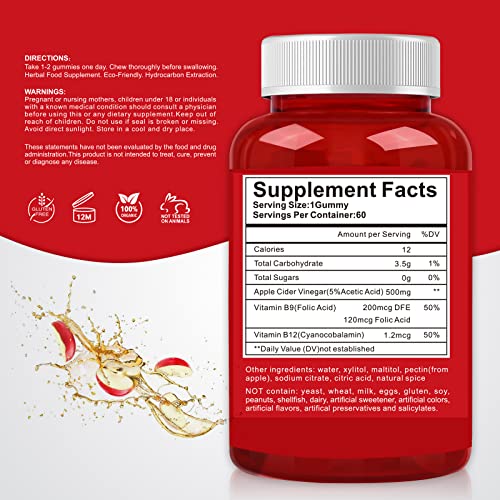 ProTKFU (2Pack) Apple Cider Vinegar Gummies, ACV Gummies with The