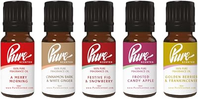 Pure Scented Christmas Fragrance Oil Pack 5x10ml for Candles & Soap