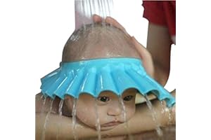 Shuiniba Baby Shower Bathing Cap Soft Shower Cap Hat Wash Hair Shield for Children Kids (Blue)