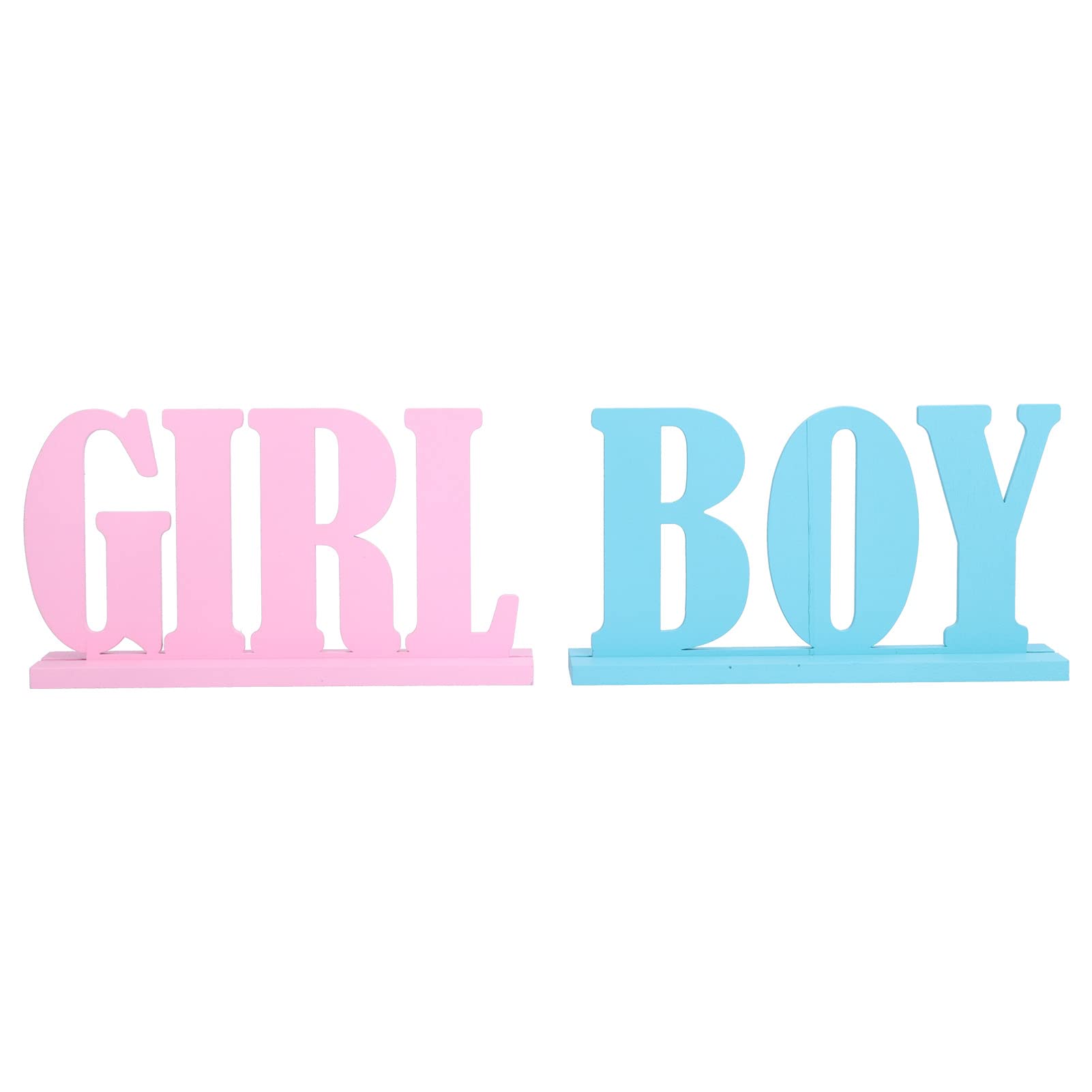 BigKing Gender Reveal Decorations, Boy or Girl Wooden Decorations, Boy or Girl Sign, Baby Shower Party Decorations, Boy Girl Letter Table Signs for Gender Reveal Party Supplies