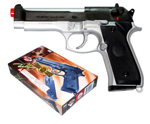 TSD Sports UA958 M9 Spring Powered Airsoft Pistol (Black/Silver)