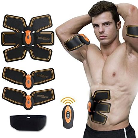 EMS Trainning, Electronic Musle Stimulation EMS Muscle Building Muscle Toner Belt Abdomen Trainer Electronic Smart Fitness Guide Included EMS Muscle Toning Smart Wearable Home Training for Men Women Weight Dieting