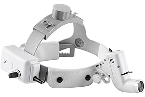 SURGICAL HEADLIGHT Advanced Surgical/Dental Headlamp White with 5W LED Power, Adjustable Spot Size, Long-Lasting LED, Extended Battery Life, Ergonomic Design, Versatile Fronto luz for Various Medical Specialties.