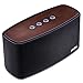 COMISO 30W Bluetooth Speakers with Super Bass, Bamboo Wood Home Speaker with Subwoofer - (Black)