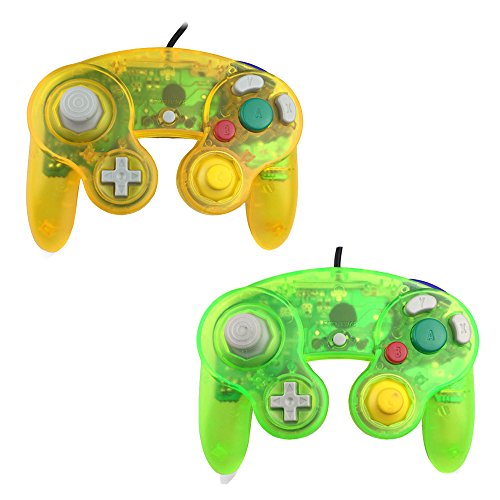 image for Koalud 2 Packs Classic Wired Gamepad Controllers for Wii Game Cube Gam