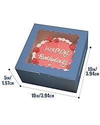 Bakepacker Matte Ink Blue 18-Packs Cake Boxes with