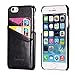 iPhone 6s Case, iPhone 6 Case, Joopapa iPhone 6/6S Wallet Case, Luxury Leather Wallet Case back Cover with 2 ID Credit Card Slot for Apple iPhone 6S / iPhone 6 (Black)