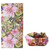 Multifunctional 16-in-1 Yoga Sports Fashion Travel Colors Headband Seamless Neck Uv Buff Solid Moisture Wicking Bandana Turban Scarf (8flower)