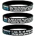 Inkstone (6-Pack) Bible Wristbands - Philippians 4:13, Jeremiah 29:11, & John 3:16 - Christian Gifts for Men Women