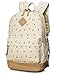 Leaper Lightweight Canvas Laptop Backpack Bags Daypack (Deer Beige)