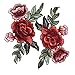 Red Rose Flowers Patch Embroidered Floral Applique Sew on Patches for Lace Fabric Clothes DIY Craft Supply (1 Pair) by Jiaufmi