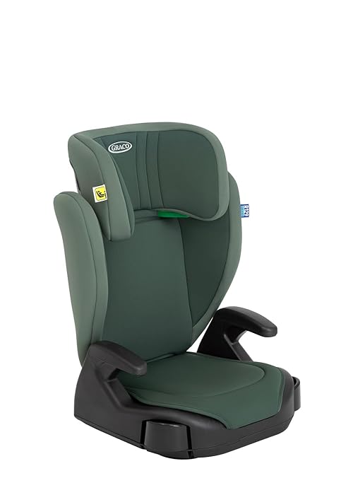 Graco Junior Maxi i-Size R129 Highback Booster car seat with cupholders, Suitable from 100-150cm (Approx. 3.5 to 12 Years), Hunter Fashion