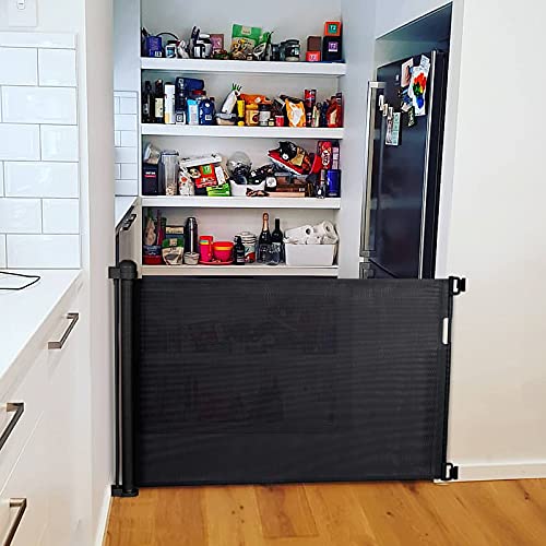 YOOFOR Retractable Baby Gate, Extra Wide Safety Kids or Pets Gate, 33