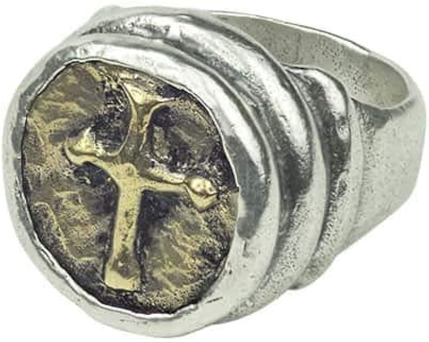 Waxing Poetic Hero's Sterling Silver and Bronze Cross Ring Amazon.ca