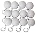 Novel Merk 12 Pack Volleyball White Keychains for Kids Party Favors & School Carnival Prizes