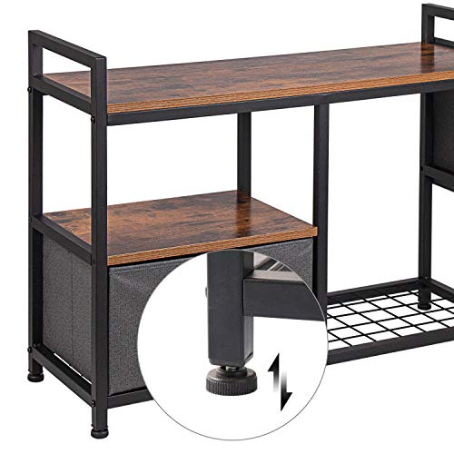 ErgoDesign-Shoe-Rack-Bench-2-Tier-Entryway-Shoe-Storage-Organizer-Shelf-with-Folding-Drawer-for-Entryway-Bedroom-and-Living-Room-Shoe-Benches-with-Storage-Rustic-Brown