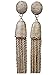 Luxurious Long Hanging Metallic Dangle Tassel Drop Earrings