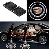 Bearfire 2 Pcs Wireless Car Door Led Welcome Laser Projector Logo Light Ghost Shadow Light Lamp Logos (cadillac)