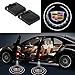 Bearfire 2 Pcs Wireless Car Door Led Welcome Laser Projector Logo Light Ghost Shadow Light Lamp Logos (cadillac)