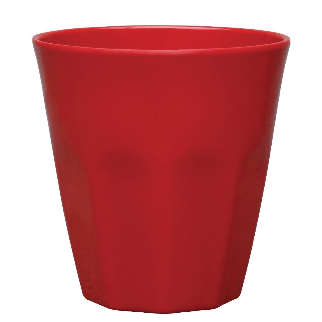 Olympia Kristallon Plastic Tumblers Set 290 ml/10 oz (Pack of 6), Red, Virtually Unbreakable Cups, Dishwasher Safe, CR343