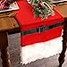 OurWarm Luxury Faux Fur Christmas Table Runners Santa Belt Winter Table Runner for Christmas Holiday Table Decorations, Double Layered Holiday Table Runner 14 x 72 Inch