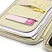 BTSKY New Multi-Functional A4 Document Bags Portfolio Organizer-Waterproof Travel Pouch Zippered Case for Ipads, Notebooks, Pens, Documents (Black+Red)