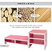 Jerry & Maggie – Wood Monitor Stand – 2 Parts Combination – Modern Dresser Shelf Unit Storage Desk Organizer Computer Stand Shelving – 2 Parts Multi Function Pinkthumb 1