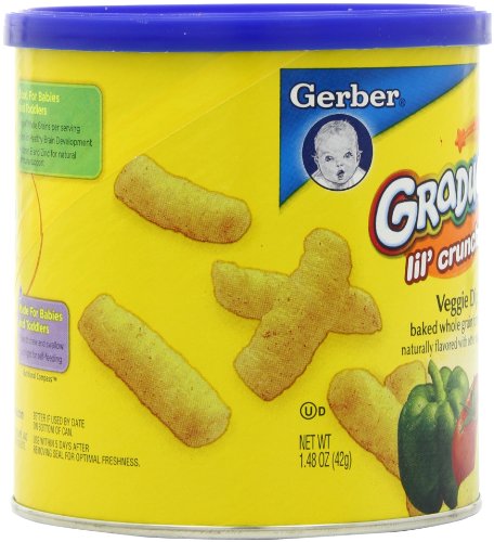 5 Gerber+Graduates+Crunchies+1+48+Ounce+Canisters