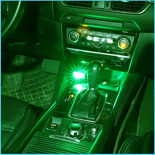 BukNikis Simple LED USB light LED Car Interior Atmosphere Lamp Car Interior Accessories lighting (Green, 2 PCS)
