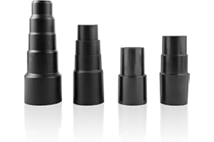 ABVSDU 4 Pcs Vacuum Hose Adapter Kit Attachment Adapter Pool Supply 1 1/2'' to 1 3/8'' to 1 1/4'' 1''to 1 1/8'' to 1 3/8" Connector Attachments Reducer from 25/30/34 to 42 mm for Wet Dry Shop Cleaner