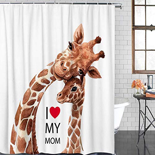 Giraffe Mother & Son Bath Curtain - Image 6