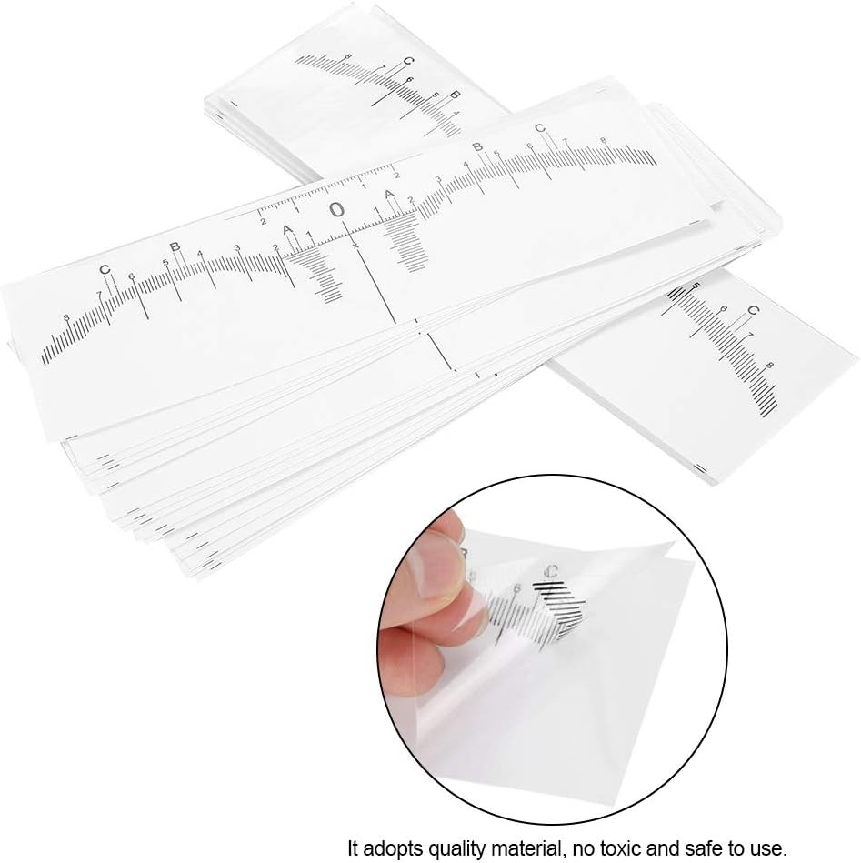 Eyebrow Ruler, 50Pcs Disposable Tattoo Measure Balance Extension Ruler Meteor Eyebrow Shape Stencil Make Up Beuaty Accessory Tool - Image 4
