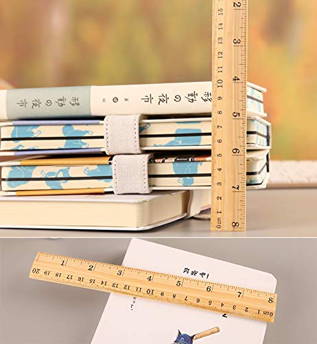 RAYNAG Set of 3 Wooden Ruler 6/5/12 Inch Solid School Office Measuring Rulers Tool Kit with Conversion Table - Thumbnail 2