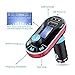 i-SUPERSIM Wireless Multifunctional In-Car Bluetooth Handsfree Calling Car Kit with Dual USB Car Charger and FM Transmitter (Red)
