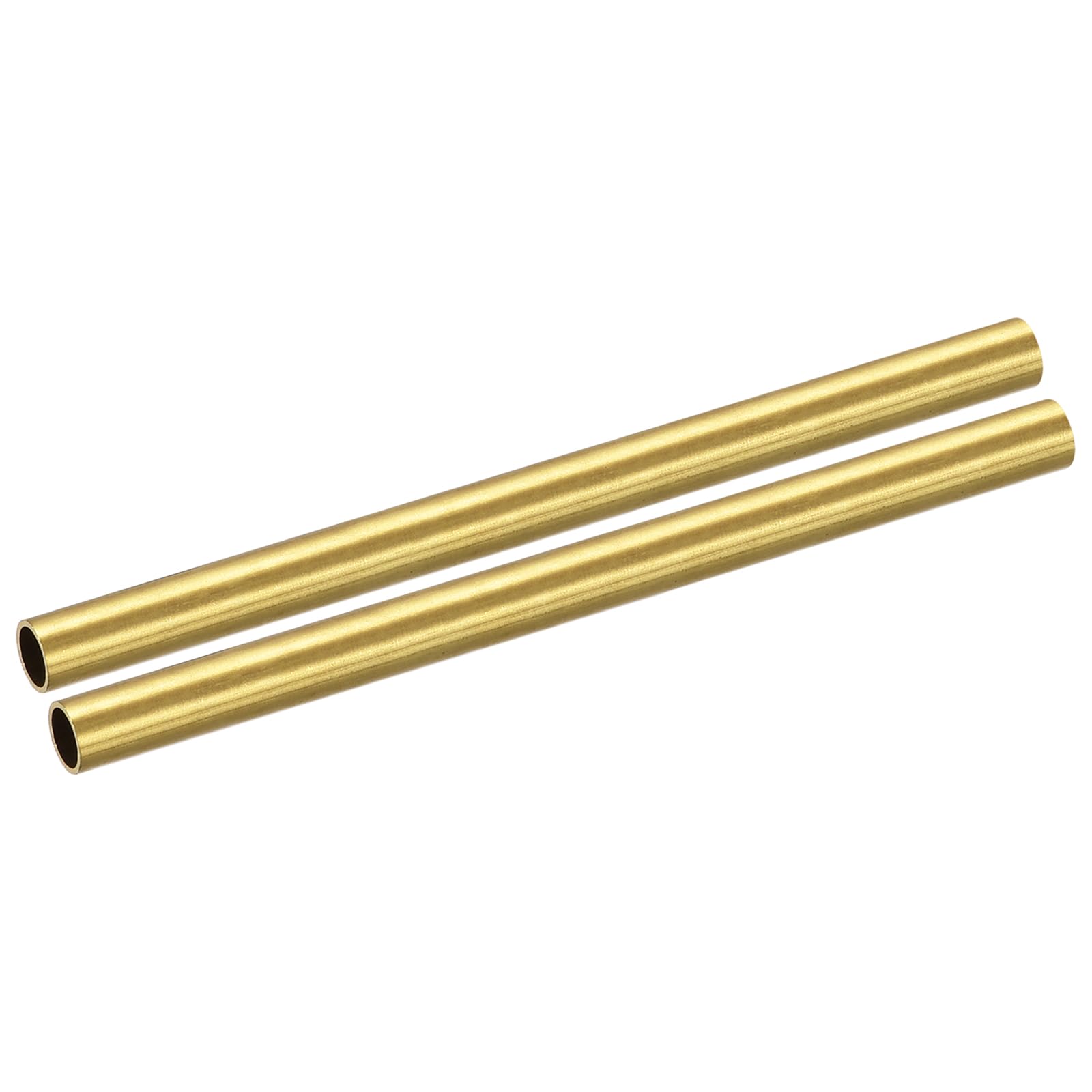 METALLIXITY Brass Tube(6.5mm OD x 0.5mm Wall T x 100mm L) 2Pcs, Straight Tubing - for Home Furnishing, Machinery, DIY Handicraft