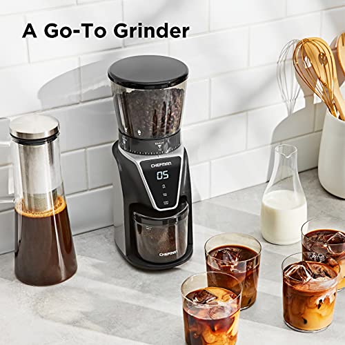 Chefman Conical Burr Coffee Grinder, Create The Boldest & Most