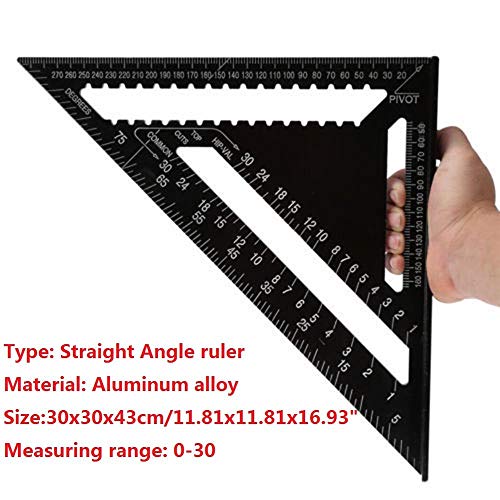 Meka-supplies - 6 Folding Rulers 7/12inch Triangular Measuring Ruler Multi-hole Angle Ruler with Drill Guide Glass Tiles Woodworking Gauges