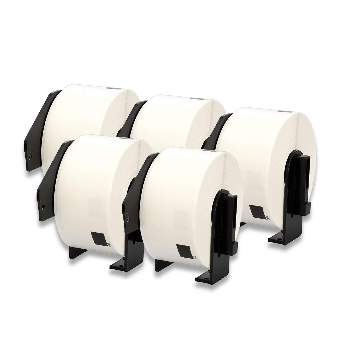 5×DOREE DK-11208 38mm x 90mm Large White Paper Address Labels Compatible for Brother P-Touch QL-500 QL-500BW QL-570 QL-580 QL-700 QL-710W QL-800 QL-810W QL-820NWB QL-1110NWB QL-1100 QL-1060N QL-1050