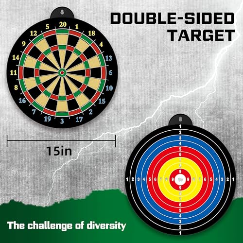Magnetic Dart Boards, 6pcs Magnetic Darts, Excellent Indoor Game and Party Games, Gifts from 5 to 12 Years Old Boy Kids, Easy Hanging Classic Dart Board Toys Indoor Outdoors Party Games