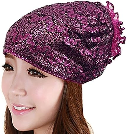 Aishah Islamic Floral Lace Inner Hijab Cap Underscarf Hats for Women
