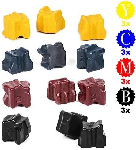 Professor Color Remanufactured Ink for Xerox Phaser 8560/8560MFP Replaces 108R00723, 108R00724, 108R00725, 108R00727 (12 Inks)