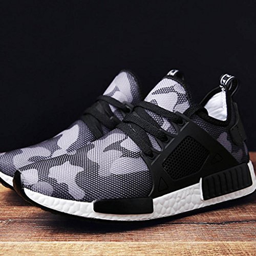 Sunfei Men's Athletic Fashion Casual Sneakers Outdoor Running Breathable Sports Shoes (43, Gray) - Thumbnail 3