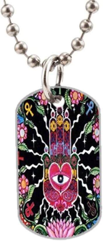 hamsa hand Fashion Image Custom Unique Personalized Dog Tag Necklaces, dogtag size About 1.3X 2.2 inches Ideal Gift