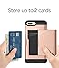 Spigen Slim Armor CS iPhone 8 Plus Case/iPhone 7 Plus Case with Slim Dual Layer Wallet Design and Card Slot Holder for Apple iPhone 8 Plus (2017) / iPhone 7 Plus (2016) - Blush Gold