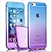 Jwest Compatible with iPhone 6S Case, Perfect Slim Fit Ultra Thin Light Dirt/Dust Proof Colorful Soft TPU Gel Case All-Round Full Body Protective Back Cover Case for 6 / 6S 4.7 inch,Blue/Purple